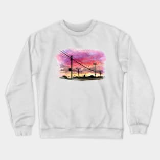 Power Line Sunset Crewneck Sweatshirt